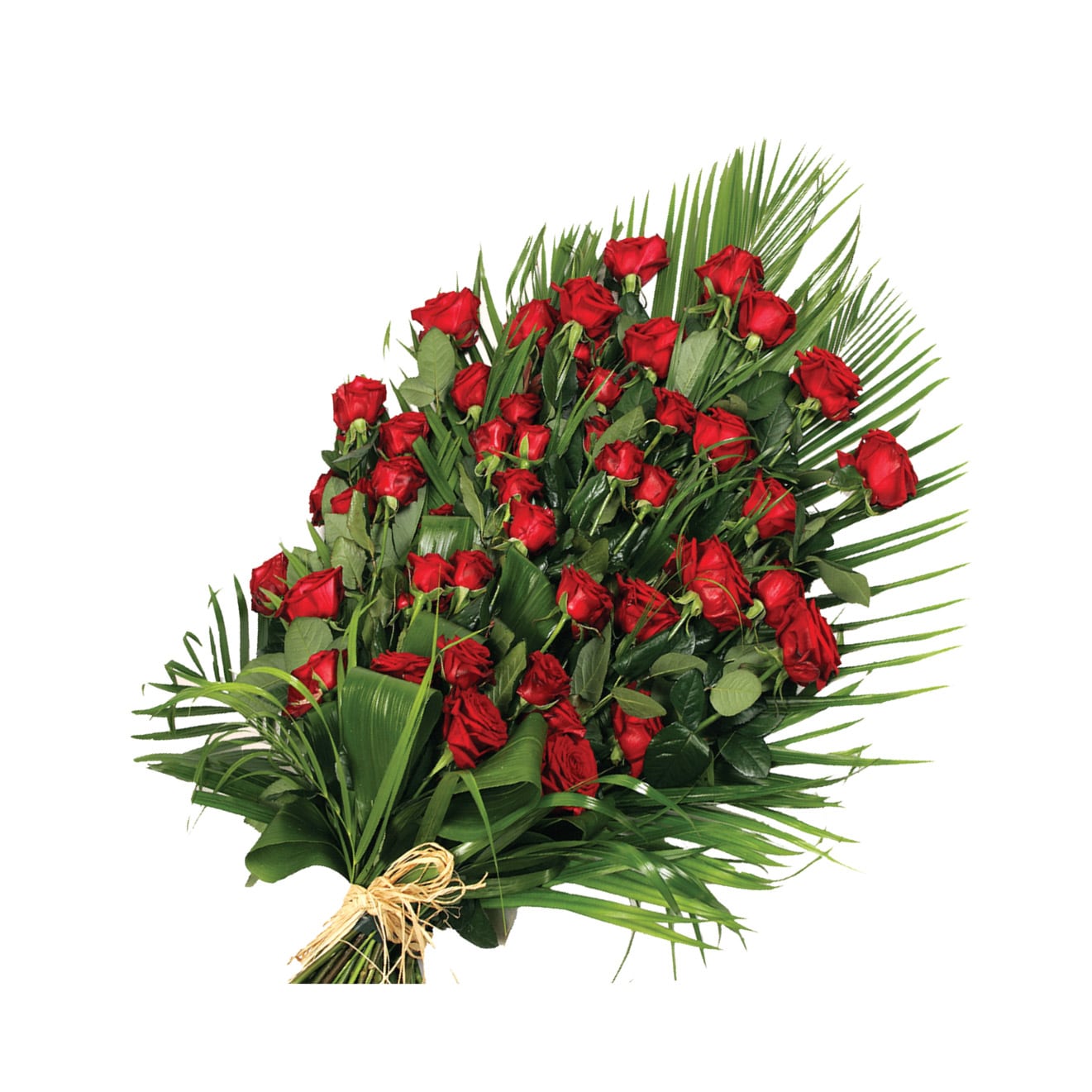 Gerbe de roses rouges - Pompes funèbres Canard